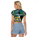 Custom NAIDOC Week 2025 Cowboys Raglan Cropped T Shirt Indigenous Art