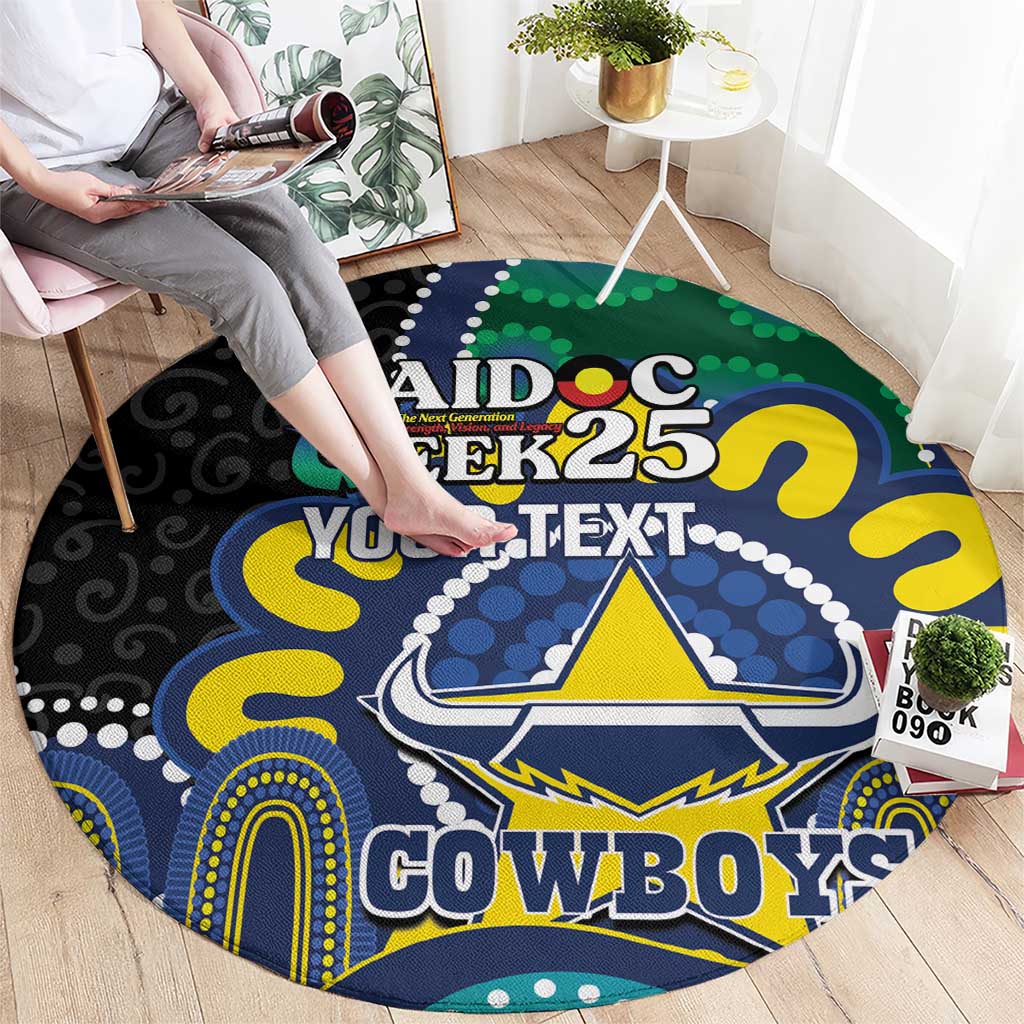 Custom NAIDOC Week 2025 Cowboys Round Carpet Indigenous Art