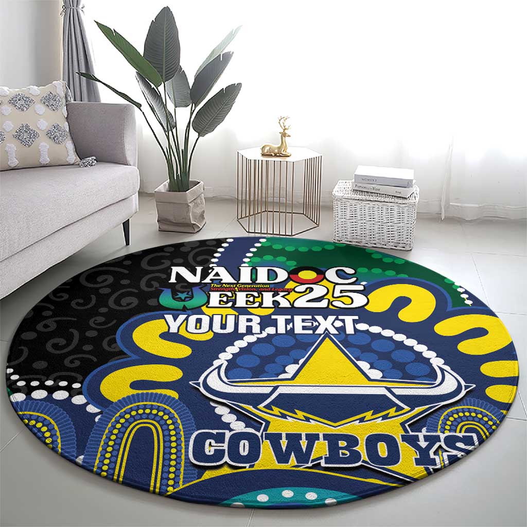 Custom NAIDOC Week 2025 Cowboys Round Carpet Indigenous Art