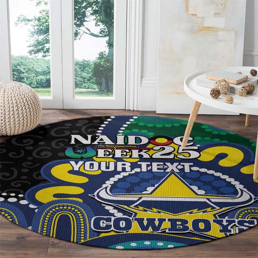 Custom NAIDOC Week 2025 Cowboys Round Carpet Indigenous Art