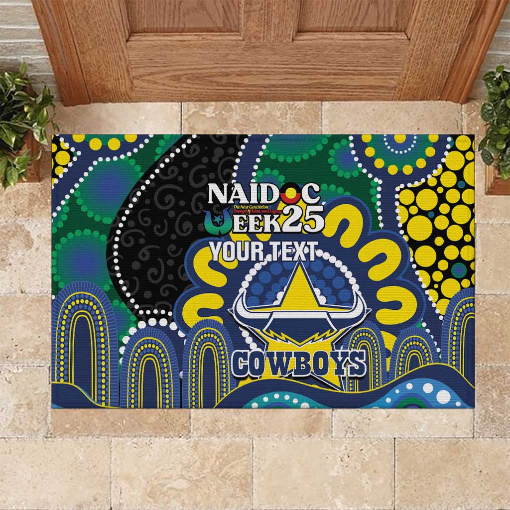 Custom NAIDOC Week 2025 Cowboys Rubber Doormat Indigenous Art