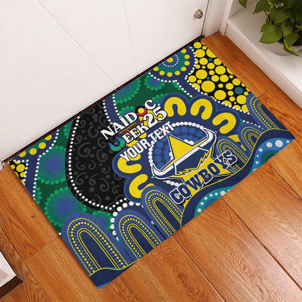 Custom NAIDOC Week 2025 Cowboys Rubber Doormat Indigenous Art
