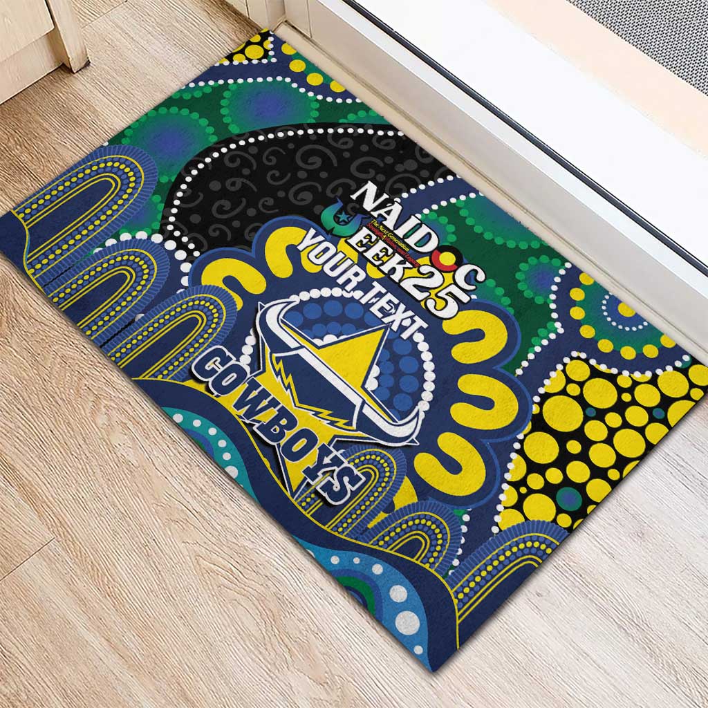 Custom NAIDOC Week 2025 Cowboys Rubber Doormat Indigenous Art