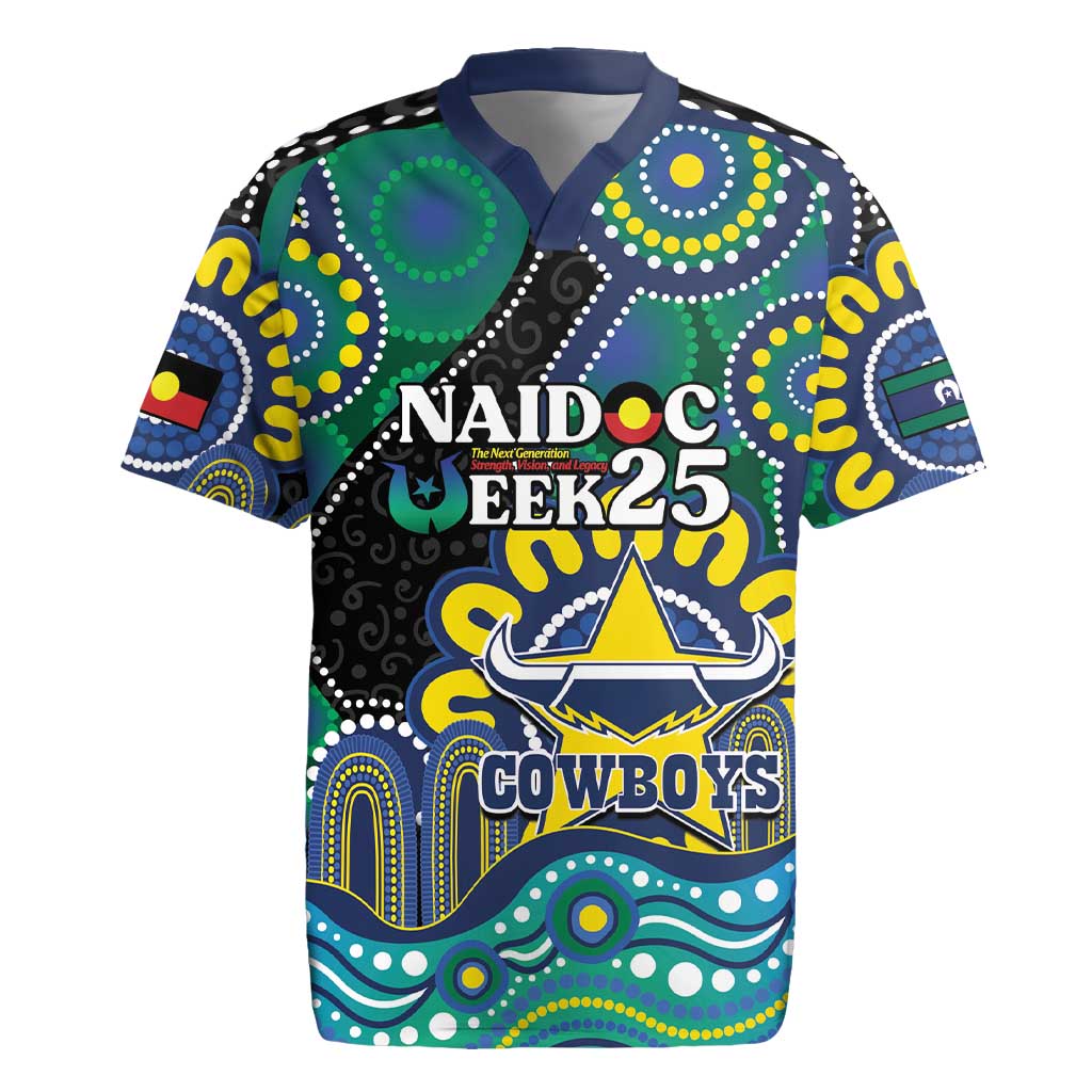 Custom NAIDOC Week 2025 Cowboys Rugby Jersey Indigenous Art