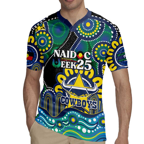 Custom NAIDOC Week 2025 Cowboys Rugby Jersey Indigenous Art