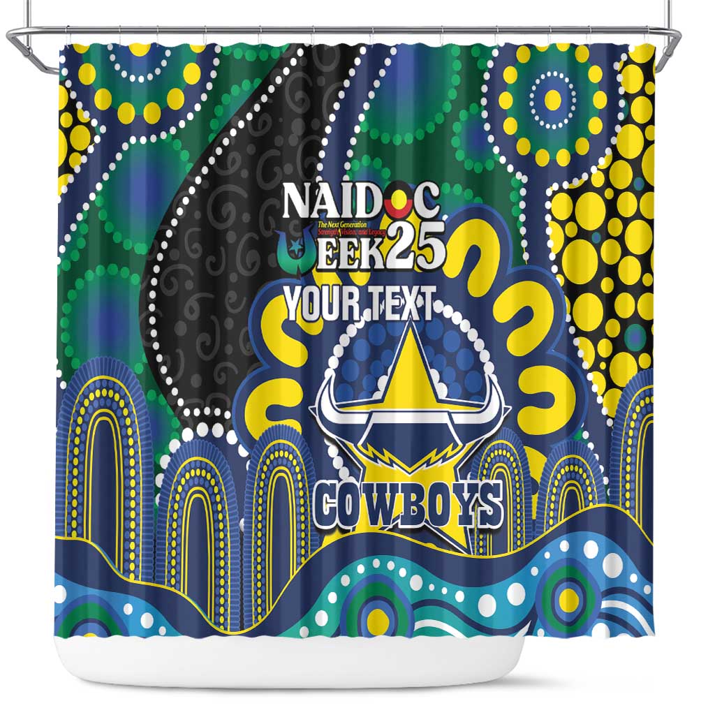 Custom NAIDOC Week 2025 Cowboys Shower Curtain Indigenous Art