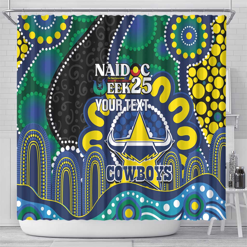 Custom NAIDOC Week 2025 Cowboys Shower Curtain Indigenous Art