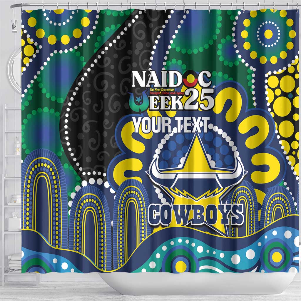 Custom NAIDOC Week 2025 Cowboys Shower Curtain Indigenous Art