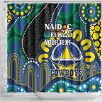 Custom NAIDOC Week 2025 Cowboys Shower Curtain Indigenous Art