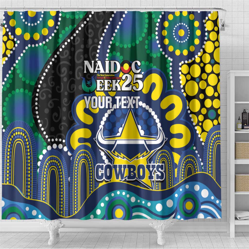 Custom NAIDOC Week 2025 Cowboys Shower Curtain Indigenous Art