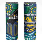 Custom NAIDOC Week 2025 Cowboys Skinny Tumbler Indigenous Art