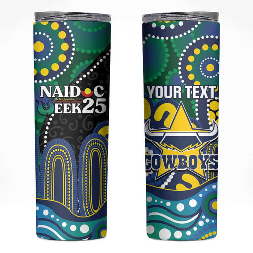 Custom NAIDOC Week 2025 Cowboys Skinny Tumbler Indigenous Art