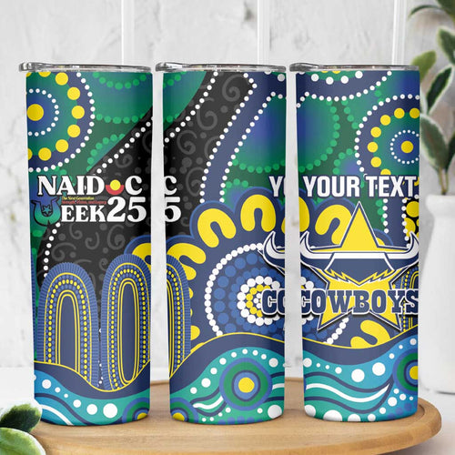 Custom NAIDOC Week 2025 Cowboys Skinny Tumbler Indigenous Art