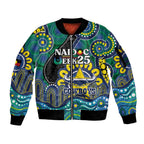 Custom NAIDOC Week 2025 Cowboys Sleeve Zip Bomber Jacket Indigenous Art