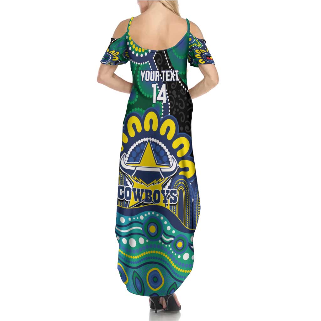 Custom NAIDOC Week 2025 Cowboys Summer Maxi Dress Indigenous Art