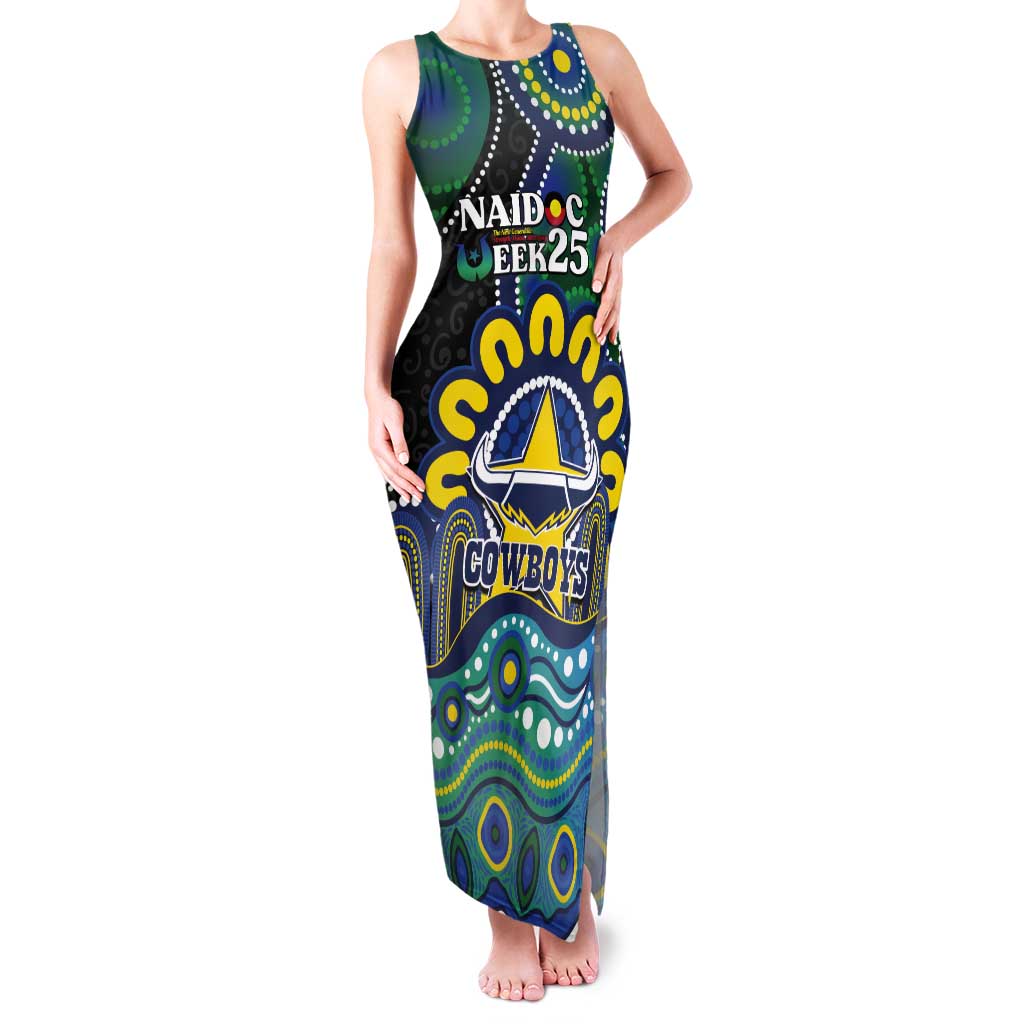 Custom NAIDOC Week 2025 Cowboys Tank Maxi Dress Indigenous Art