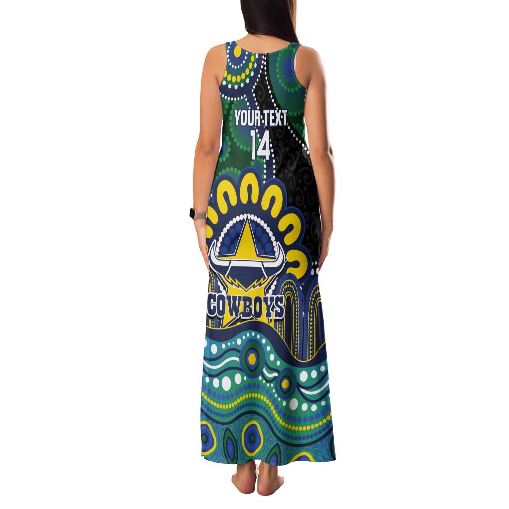 Custom NAIDOC Week 2025 Cowboys Tank Maxi Dress Indigenous Art