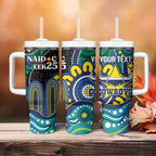 Custom NAIDOC Week 2025 Cowboys Tumbler With Handle Indigenous Art