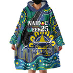 Custom NAIDOC Week 2025 Cowboys Wearable Blanket Hoodie Indigenous Art