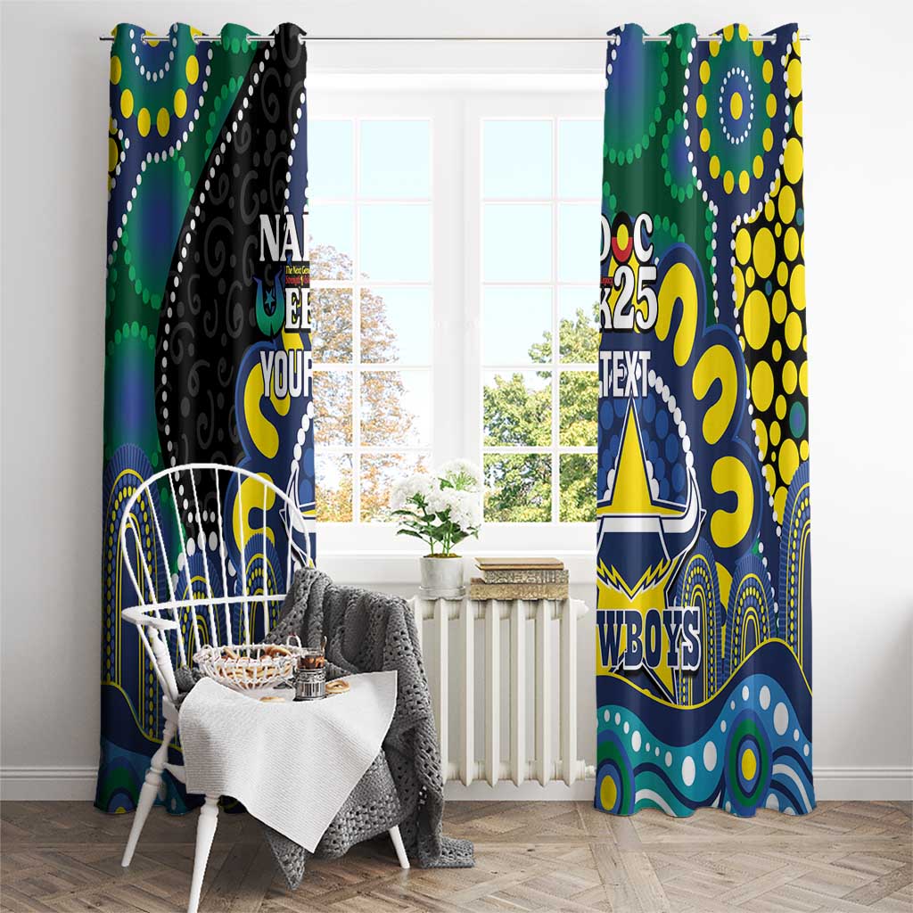 Custom NAIDOC Week 2025 Cowboys Window Curtain Indigenous Art