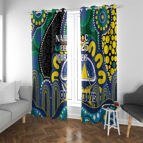 Custom NAIDOC Week 2025 Cowboys Window Curtain Indigenous Art