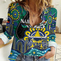 Custom NAIDOC Week 2025 Cowboys Women Casual Shirt Indigenous Art
