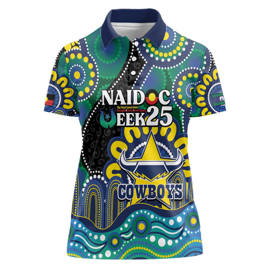 Custom NAIDOC Week 2025 Cowboys Women Polo Shirt Indigenous Art