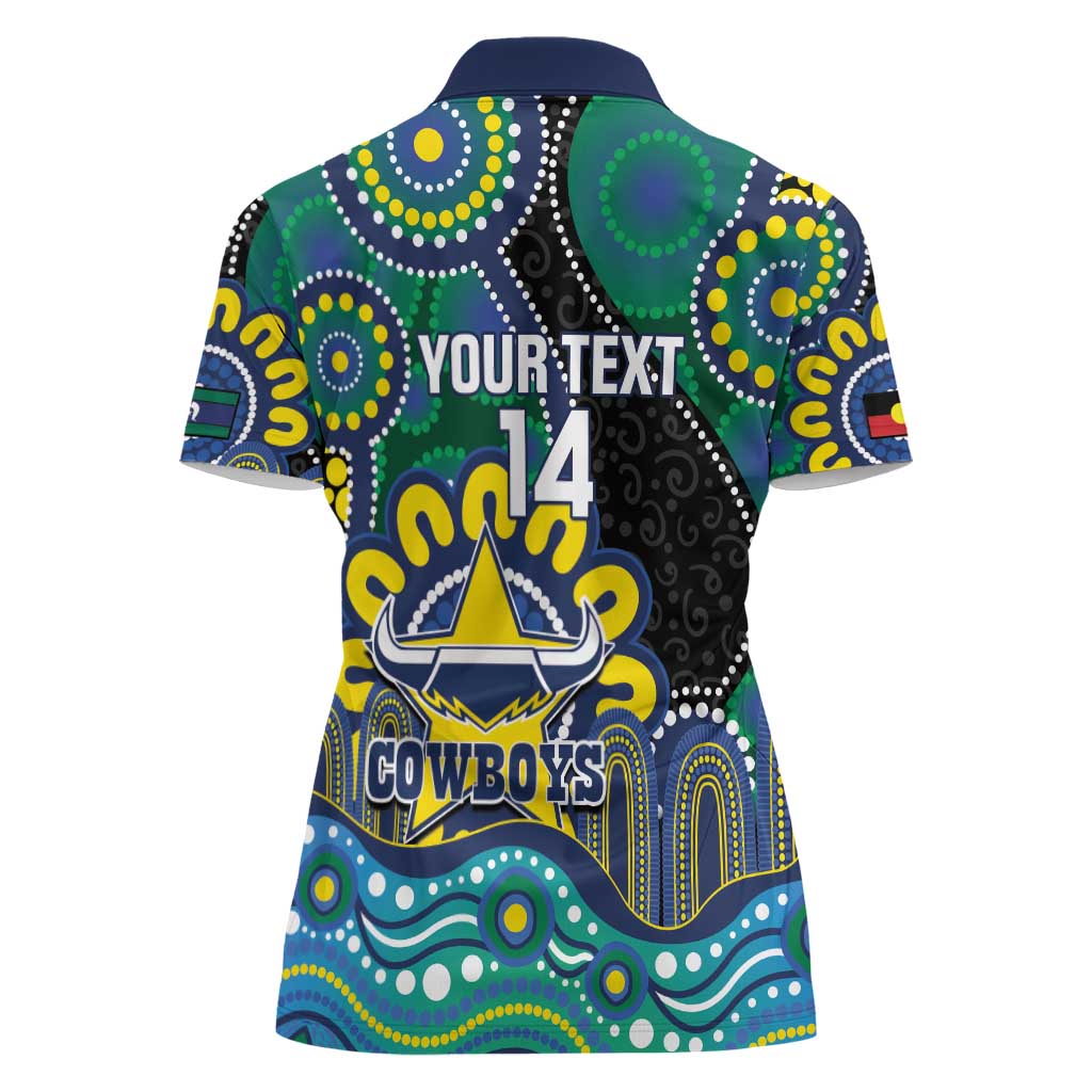 Custom NAIDOC Week 2025 Cowboys Women Polo Shirt Indigenous Art