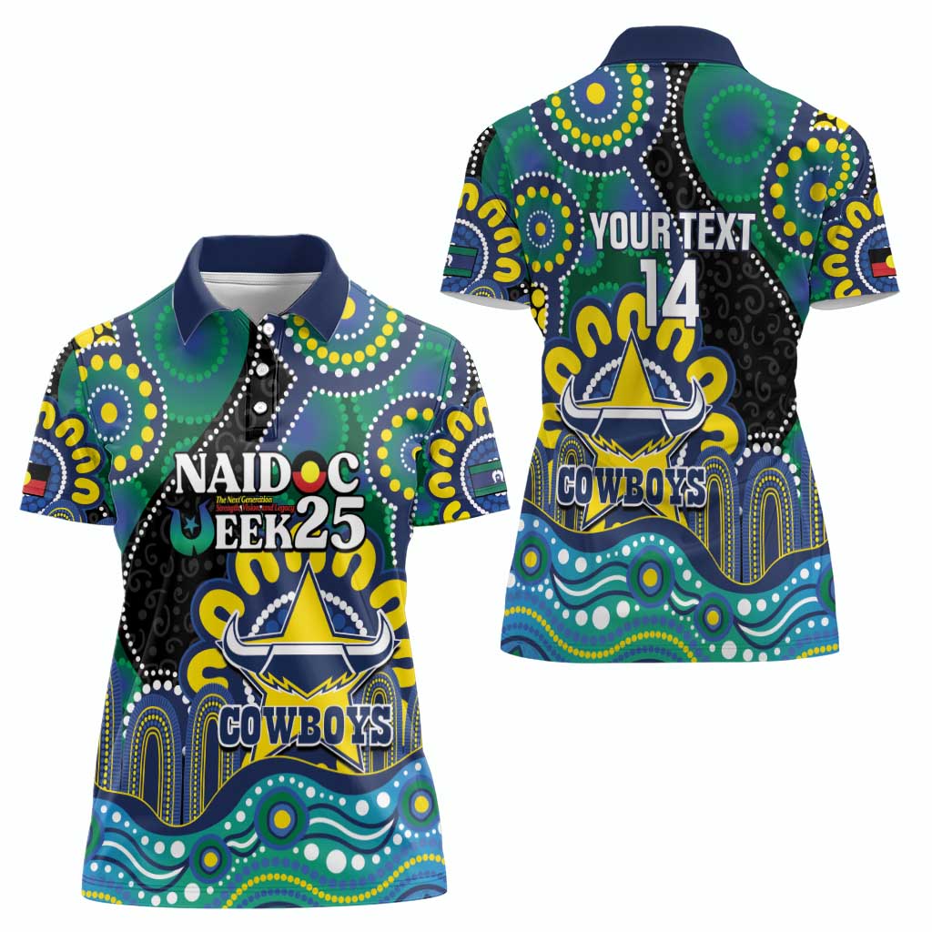 Custom NAIDOC Week 2025 Cowboys Women Polo Shirt Indigenous Art