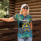 Custom NAIDOC Week 2025 Cowboys Women Polo Shirt Indigenous Art