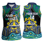 Custom NAIDOC Week 2025 Cowboys Women Sleeveless Polo Shirt Indigenous Art