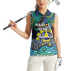 Custom NAIDOC Week 2025 Cowboys Women Sleeveless Polo Shirt Indigenous Art