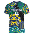 Custom NAIDOC Week 2025 Cowboys Women V-Neck T-Shirt Indigenous Art