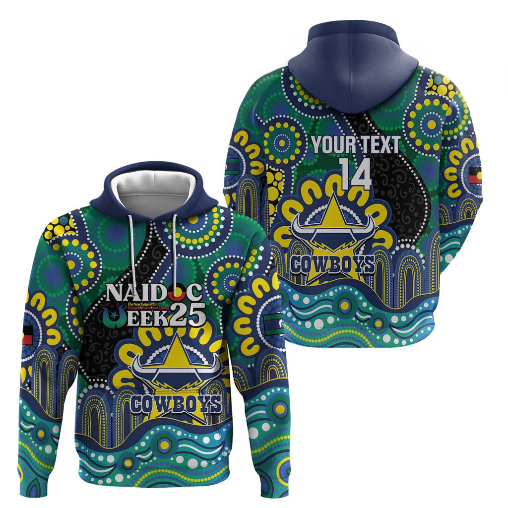 Custom NAIDOC Week 2025 Cowboys Zip Hoodie Indigenous Art