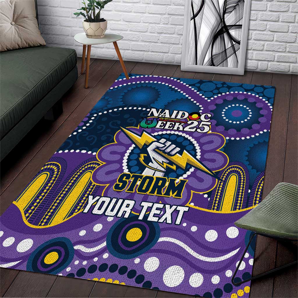 Custom NAIDOC Week 2025 Storm Area Rug Melbourne Indigenous Art