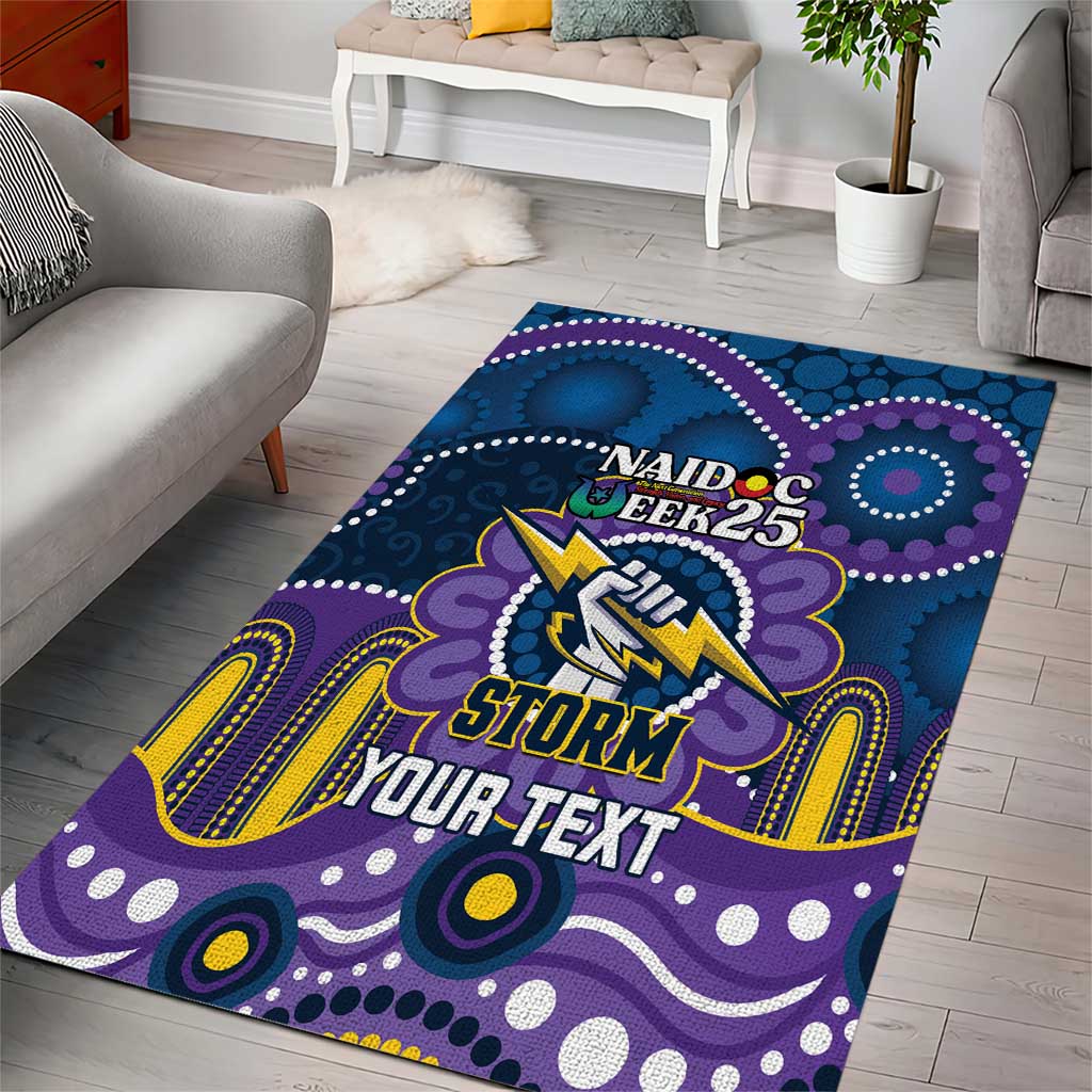 Custom NAIDOC Week 2025 Storm Area Rug Melbourne Indigenous Art