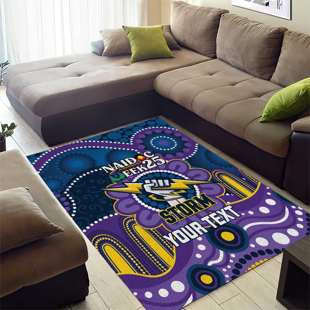 Custom NAIDOC Week 2025 Storm Area Rug Melbourne Indigenous Art