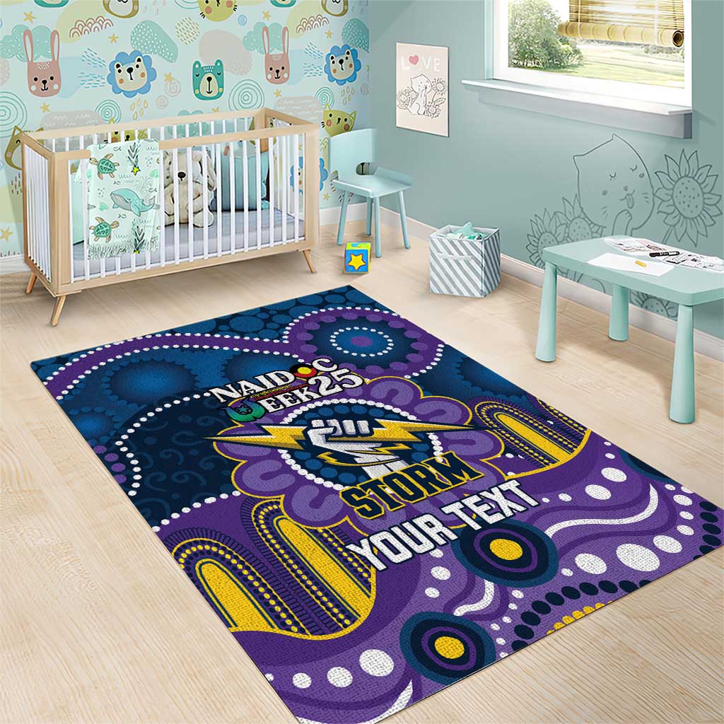 Custom NAIDOC Week 2025 Storm Area Rug Melbourne Indigenous Art
