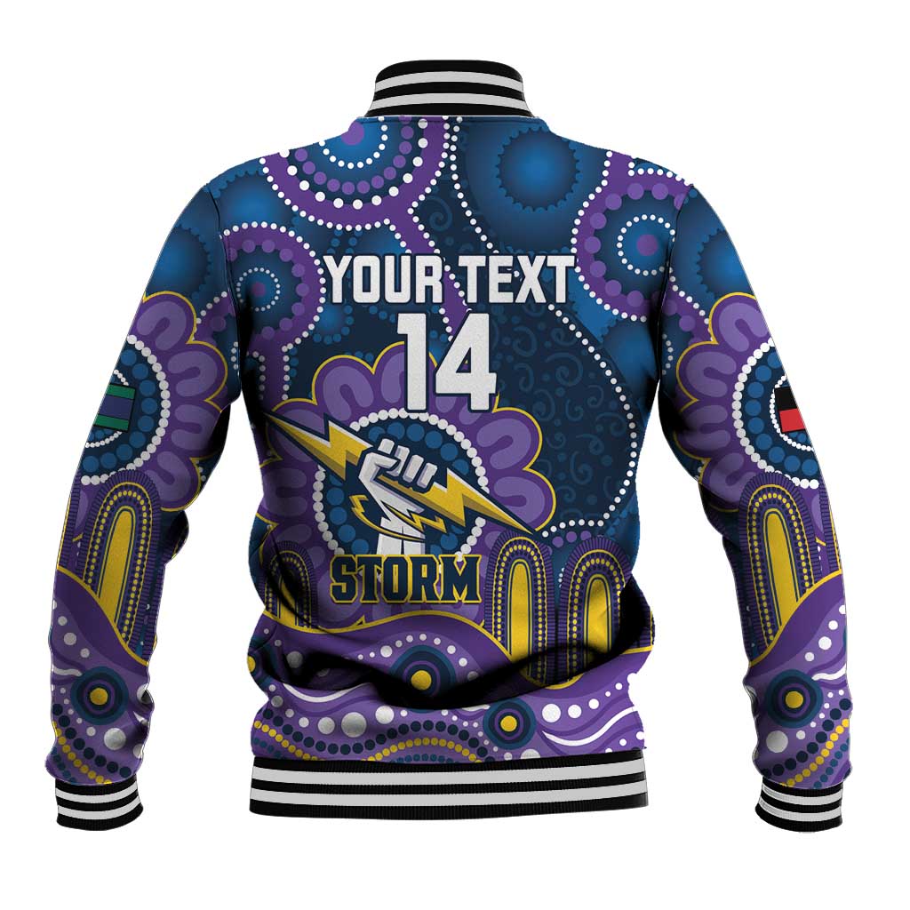 Custom NAIDOC Week 2025 Storm Baseball Jacket Melbourne Indigenous Art