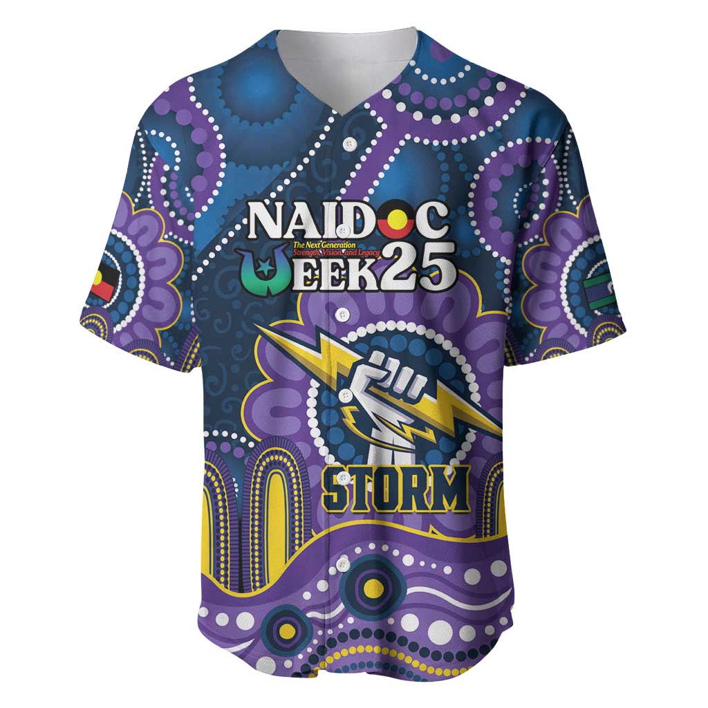 Custom NAIDOC Week 2025 Storm Baseball Jersey Melbourne Indigenous Art