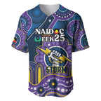 Custom NAIDOC Week 2025 Storm Baseball Jersey Melbourne Indigenous Art