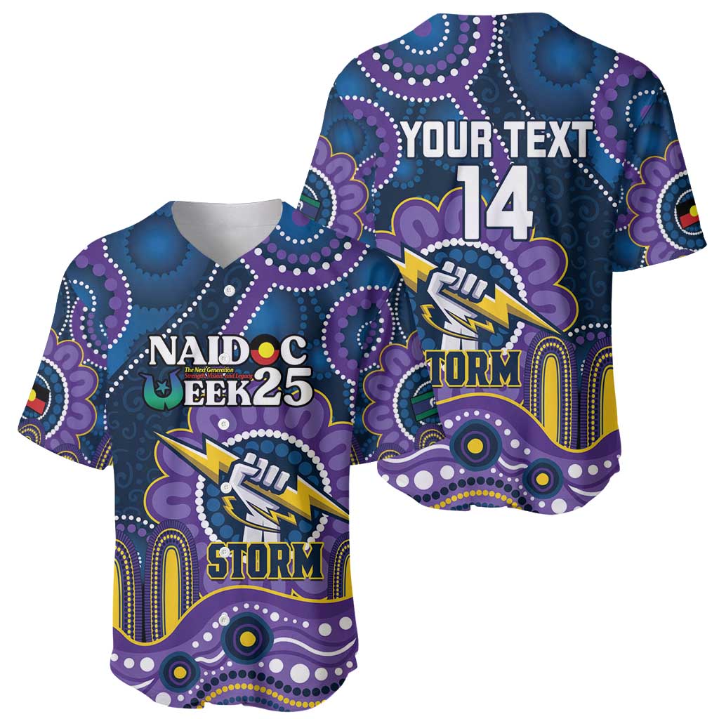 Custom NAIDOC Week 2025 Storm Baseball Jersey Melbourne Indigenous Art