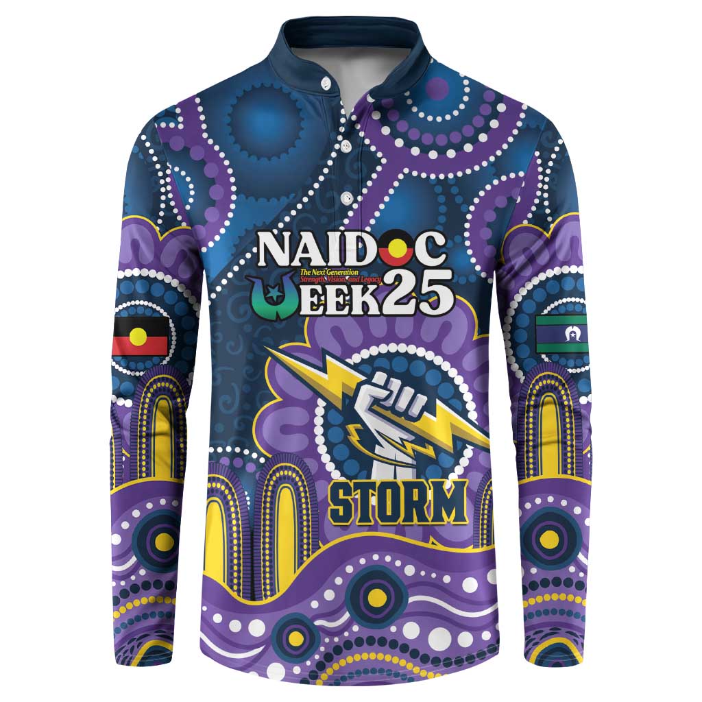 Custom NAIDOC Week 2025 Storm Button Sweatshirt Melbourne Indigenous Art