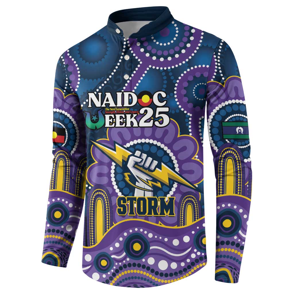 Custom NAIDOC Week 2025 Storm Button Sweatshirt Melbourne Indigenous Art