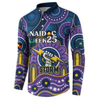 Custom NAIDOC Week 2025 Storm Button Sweatshirt Melbourne Indigenous Art