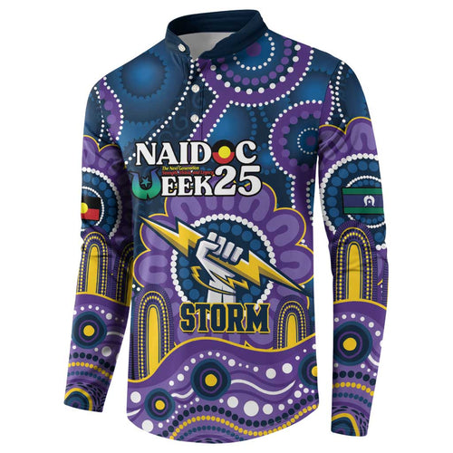 Custom NAIDOC Week 2025 Storm Button Sweatshirt Melbourne Indigenous Art