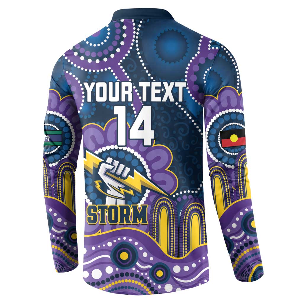 Custom NAIDOC Week 2025 Storm Button Sweatshirt Melbourne Indigenous Art