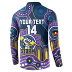 Custom NAIDOC Week 2025 Storm Button Sweatshirt Melbourne Indigenous Art