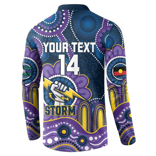 Custom NAIDOC Week 2025 Storm Button Sweatshirt Melbourne Indigenous Art