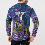 Custom NAIDOC Week 2025 Storm Button Sweatshirt Melbourne Indigenous Art